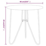 Tea Table Black 48 cm MDF and Iron - 45-Degree Angle