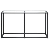 Console Table Transparent 140x35x75.5cm Tempered Glass