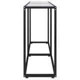 Console Table Transparent 140x35x75.5cm Tempered Glass - Top-Down View