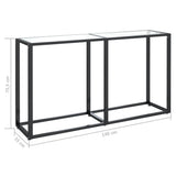 Console Table Transparent 140x35x75.5cm Tempered Glass - Rear View