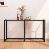 Console Table Transparent 140x35x75.5cm Tempered Glass