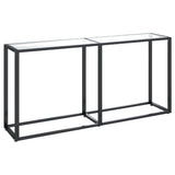 Console Table Transparent 160x35x75.5cm Tempered Glass - Front View