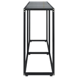 Console Table Black 160x35x75.5cm Tempered Glass - Top-Down View