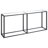Console Table Transparent 180x35x75.5cm Tempered Glass