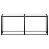 Console Table Transparent 180x35x75.5cm Tempered Glass