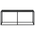 Console Table Black 180x35x75.5cm Tempered Glass