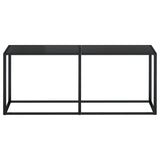 Console Table Black 180x35x75.5cm Tempered Glass - Side View