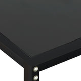 Console Table Black 180x35x75.5cm Tempered Glass - 45-Degree Angle
