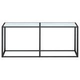 Console Table White Marble 180x35x75.5cm Tempered Glass