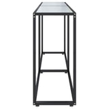 Console Table White Marble 180x35x75.5cm Tempered Glass - Top-Down View