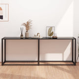 Console Table Black 200x35x75.5cm Tempered Glass