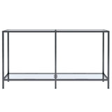 Console Table Transparent 140x35x75.5 cm Tempered Glass - Side View