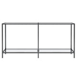 Console Table Transparent 160x35x75.5 cm Tempered Glass