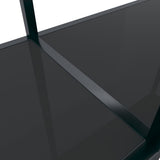 Console Table Black 160x35x75.5 cm Tempered Glass - 45-Degree Angle