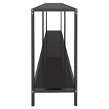 Console Table Black 180x35x75.5 cm Tempered Glass