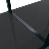 Console Table Black 180x35x75.5 cm Tempered Glass - 45-Degree Angle