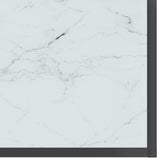 Console Table White 180x35x75.5 cm Tempered Glass - Close-Up Angle