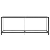 Console Table Transparent 200x35x75.5 cm Tempered Glass