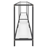 Console Table Transparent 200x35x75.5 cm Tempered Glass