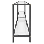 Console Table Transparent 200x35x75.5 cm Tempered Glass