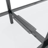Console Table Transparent 200x35x75.5 cm Tempered Glass