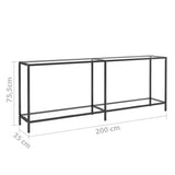 Console Table Transparent 200x35x75.5 cm Tempered Glass