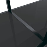 Console Table Black 200x35x75.5 cm Tempered Glass - 45-Degree Angle