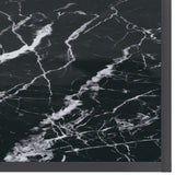Console Table Black 200x35x75.5 cm Tempered Glass - Close-Up Angle