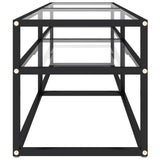 TV Cabinet Transparent 140x40x40.5 cm Tempered Glass - Top-Down View