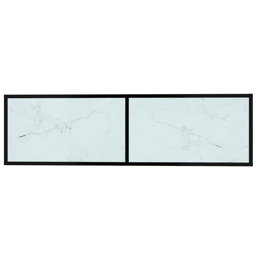 TV Cabinet White Marble 140x40x40.5 cm Tempered Glass