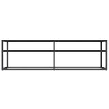 TV Cabinet Black Marble 140x40x40.5 cm Tempered Glass