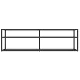 TV Cabinet Black Marble 140x40x40.5 cm Tempered Glass - Side View