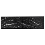 TV Cabinet Black Marble 140x40x40.5 cm Tempered Glass