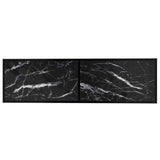 TV Cabinet Black Marble 140x40x40.5 cm Tempered Glass - 45-Degree Angle