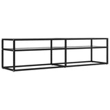 TV Cabinet Transparent 160x40x40.5 cm Tempered Glass - Front View