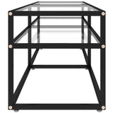 TV Cabinet Transparent 160x40x40.5 cm Tempered Glass - Top-Down View