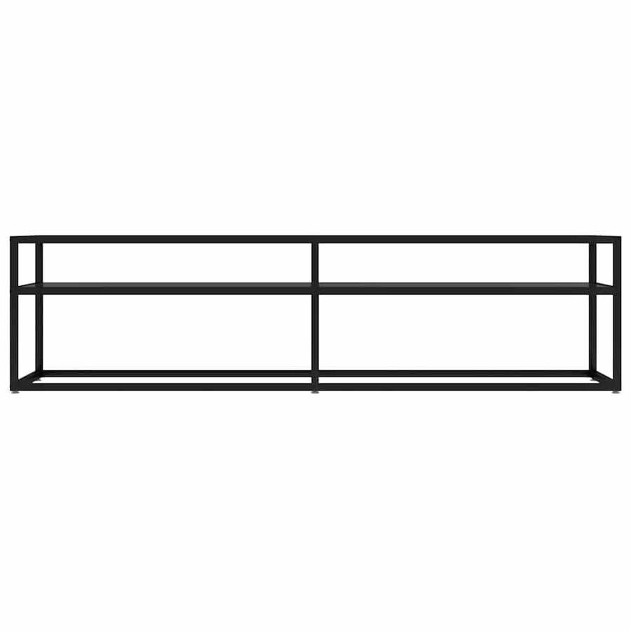 TV Cabinet Black 160x40x40.5 cm Tempered Glass