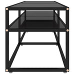 TV Cabinet Black 160x40x40.5 cm Tempered Glass