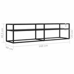 TV Cabinet Black 160x40x40.5 cm Tempered Glass
