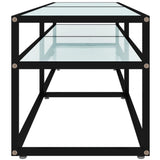 TV Cabinet White Marble 160x40x40.5 cm Tempered Glass
