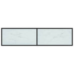 TV Cabinet White Marble 160x40x40.5 cm Tempered Glass
