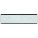 TV Cabinet White Marble 160x40x40.5 cm Tempered Glass - 45-Degree Angle