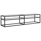 TV Cabinet Transparent 180x40x40.5 cm Tempered Glass - Front View