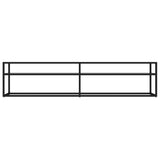 TV Cabinet Transparent 180x40x40.5 cm Tempered Glass - Side View