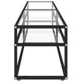 TV Cabinet Transparent 180x40x40.5 cm Tempered Glass - Top-Down View