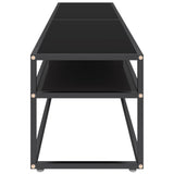 TV Cabinet Black 180x40x40.5 cm Tempered Glass - Top-Down View