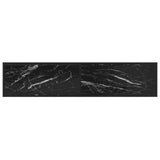 TV Cabinet Black Marble 180x40x40.5 cm Tempered Glass - 45-Degree Angle