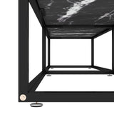 TV Cabinet Black Marble 180x40x40.5 cm Tempered Glass - Rear View