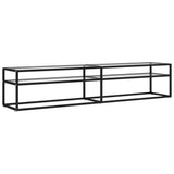 TV Cabinet Transparent 200x40x40.5 cm Tempered Glass - Front View