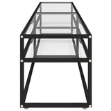 TV Cabinet Transparent 200x40x40.5 cm Tempered Glass - Top-Down View